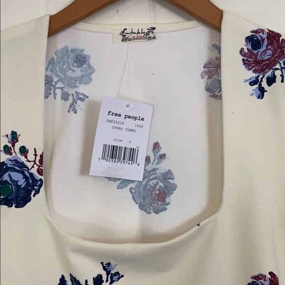 FREE PEOPLE | Ivory Floral Bodysuit - Picture 6 of 7